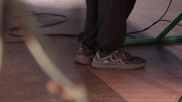 Casual Shoes Displayed in an Artistic Studio Setting with a Creative and Modern Atmosphere. Clip video