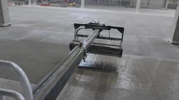 Concrete Finishing Tool Utilized in an Industrial Setting for Various Projects and Procedures. Clip video