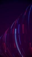 Technology background with flashing blue and red neon digital data lights and glitch effect. Computer hacking or network security concept. Sleek high-tech futuristic vertical animation. video