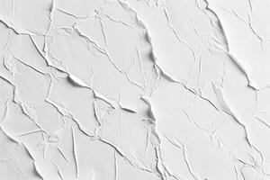White Crumpled Paper Texture with Irregular Shapes and Creases photo