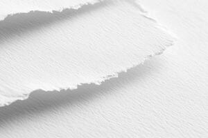 Textured White Paper with Torn Edge photo
