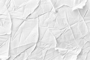 Abstract Texture of White Crumpled Paper photo