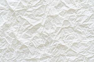 Close-up of a White Crumpled Paper Surface photo