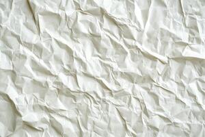 A Close-Up View of a Crumpled Sheet of White Paper photo