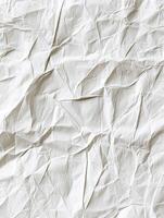 Crumpled White Paper with Subtle Texture photo