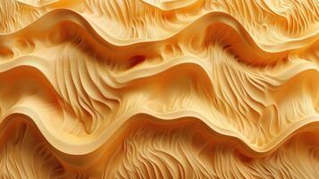 Abstract Wavy Pattern of Golden Fabric photo