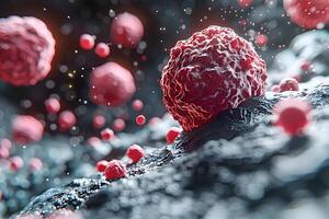 Scientific Microscopic View of Cells in Motion Biological Study and Research Imagery photo