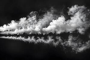 Abstract Smoke Swirls on Dark Background for Creative Design and Atmospheric Effects photo