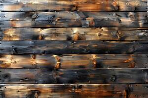 Rustic Wooden Texture with Burnt and Weathered Patterns for Design photo
