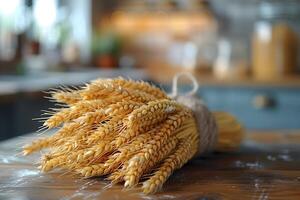 Harvest Bounty Bundle of Wheat Stalks for Autumn Decor and Rustic Design photo