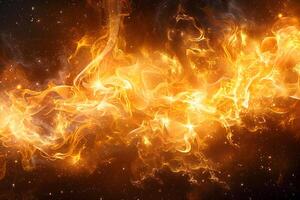 Cosmic Fiery Nebula - Abstract Space Art Design for Posters and Prints photo