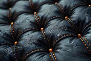 Luxurious Textured Leather Upholstery Design with Intricate Patterns photo