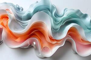 Abstract Fluid Wave Patterns - Vibrant 3D Art for Modern Design and Inspiration photo