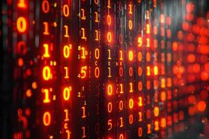 Digital Binary Code Background for Technology and Data Concepts photo