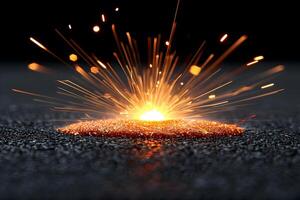 Explosive Pyrotechnic Spark Burst Display Perfect for Celebrations and Events photo