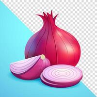 Red onion, Suitable for decoration, elements, cooking spices and advertising vector