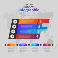 Modern infographics options banner. Can be used for workflow layout, diagram, number options, web design with Letter F Infographic vector