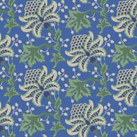 Floral pattern with ethnic vintage flowers. vector