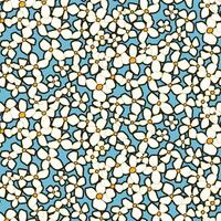 Small scale retro graphic floral pattern. vector