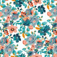 Bouquet of vintage rose flowers pattern. vector