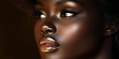 beautiful woman of African American descent photo