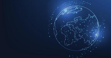 Global network technology background. vector