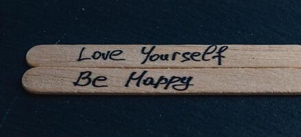 Think positive, be yourself, positive thoughts to increase self esteem photo