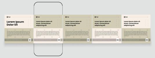 Tips and tricks sharing carousel template design. vector