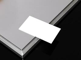 Realistic business branding cards template mockup on table photo