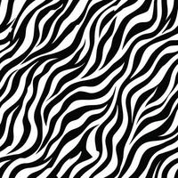Black and white abstract zebra pattern of lines. vector