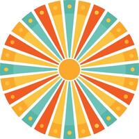 Retro Sunburst Elements in Flat Design vector