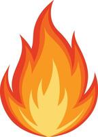 Simple illustration of a fire flame in flat design style vector