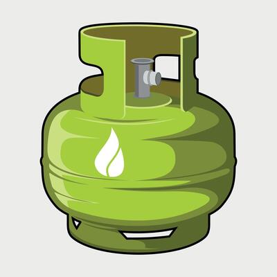 gas cylinder icon isolated on white background