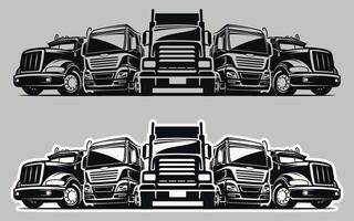 truck set icon isolated on white background vector