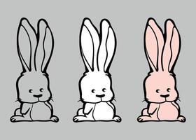 rabbit icon isolated on white background vector