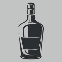 icon of glass bottle for alcoholic drinks isolated on white background vector