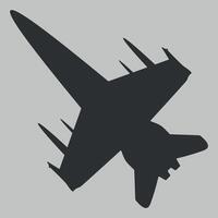 military fighter icon isolated on white background vector
