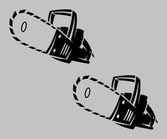 chainsaw icon isolated on white background vector