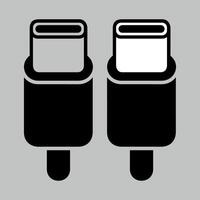 icon of USB type C cable isolated on white background vector