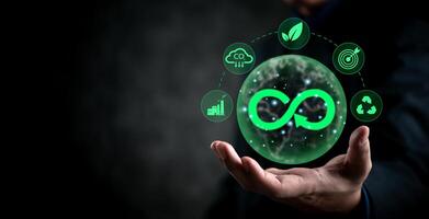 Infinity cloud computing concept photo