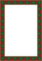 colored square gothic ornament. Medieval European rectangle, border. Classic pattern of the Germans, Angles, Saxons, Franks. vector