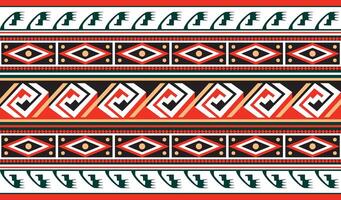 seamless colored border ornament. Native American tribes framework. vector