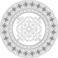 black contour square gothic ornament. Medieval European rectangle, border. Classic pattern of the Germans, Angles, Saxons, Franks. vector