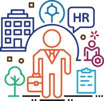 Human Resource Management Core Elements and Responsibilities vector