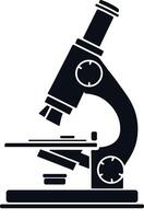 The Art of Science, Microscope Silhouette in Focus vector