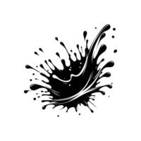 Paintbrush Creating an Artistic Ink Splash Silhouette Ideal for Graphic and Creative Use vector