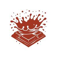 High-Quality Chocolate Splash Art Ideal for Candy and Dessert Branding Concepts vector