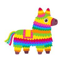 A colorful poncho with a horse on it. The horse is smiling. The poncho is made of colorful ribbons vector