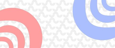 A blue and pink background with a circular design vector