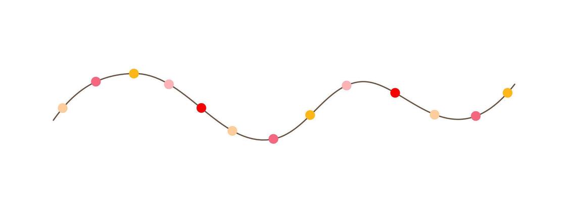 Christmas multicolored lights curly string garlands simple doodle hand drawn illustration, flat style cartoon image for winter New Year holiday design